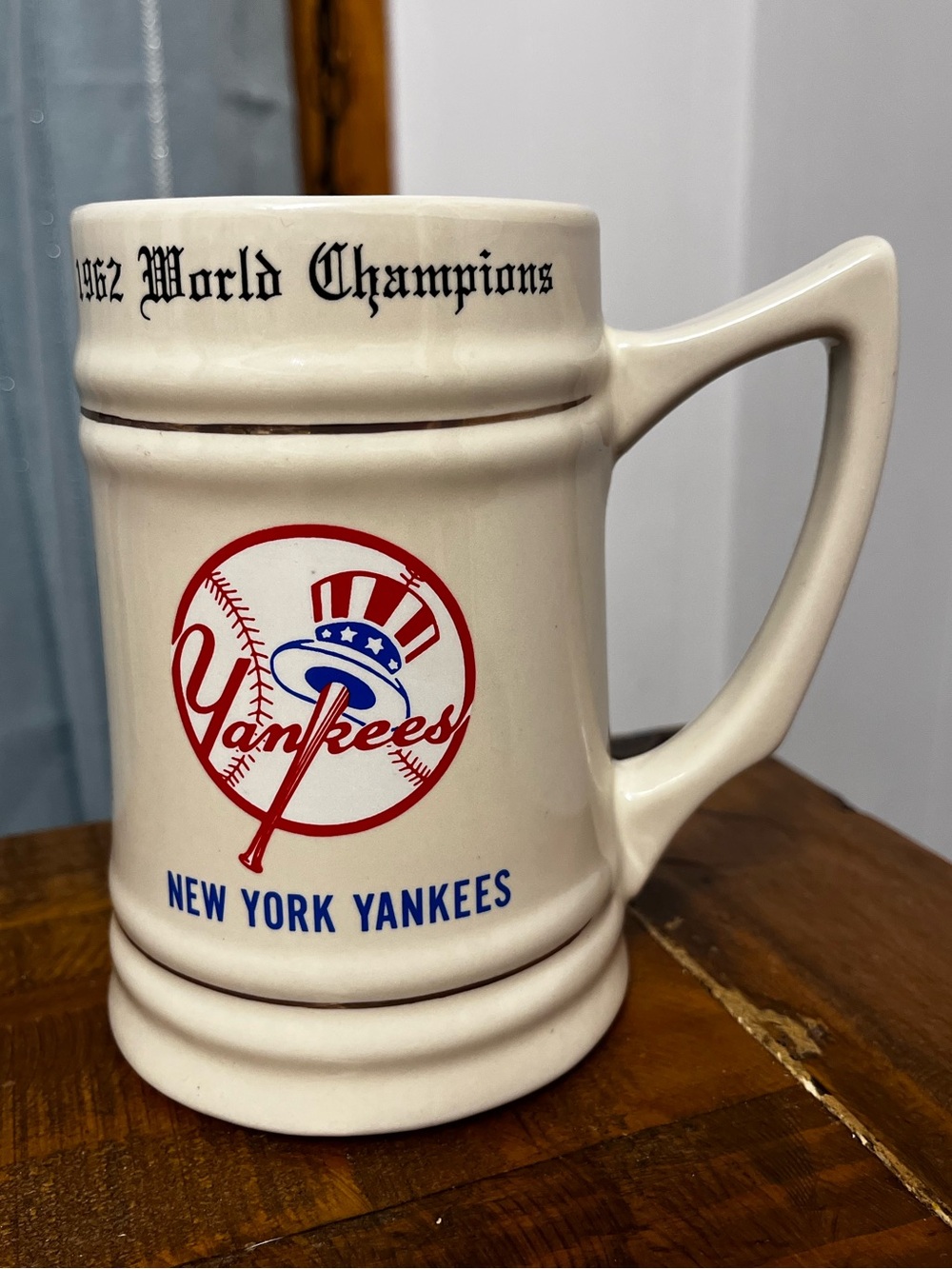 Vintage New York Yankees 1962 World Champions Mug Tankard Beer Stein Hunter